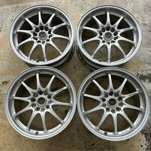 鍛造 RAYS VOLKRACING CE28N 7.5Jx17+43 114.3-5H 4本セット センターキャップ付き