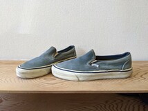 vans 70s-80s usa製 青 スリッポン スニーカー ヴァンズ 25-26cm程度 エラ オーセンティック オールドスクール_画像1