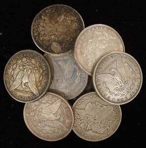アメリカ モルガン 1ドル銀貨 9枚 まとめて おまとめ 銀貨 古銭 コイン