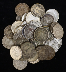 竜10銭銀貨 50枚 まとめて おまとめ 大量 10銭 銀貨 古銭 コイン 硬貨
