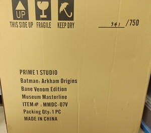 【新品未開封】ミュージアムマスターライン バットマン：アーカム・ビギンズ ベイン 傭兵Ver. MMDC-07V プライム1スタジオ 梱200