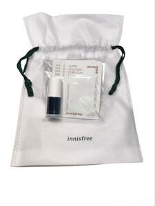 イニスフリー innisfree 3点セット 化粧品 試供品 サンプル 非売品 ネイルカラー クレイマスク ラッピング袋 スーパーヴォルカニック ポア