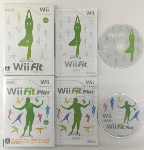 24Wii-011 任天堂 ニンテンドー Wii Wiiフィット Wiiフィット プラス セット レトロ ゲーム ソフト 