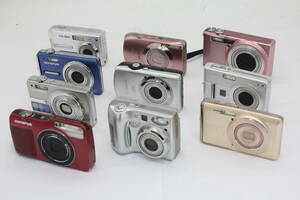 Y519 オリンパス Olympus キャノン Canon IXY 富士フィルム Fujifilm Finepix など含む コンパクトデジタルカメラ10台セット ジャンク