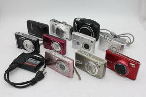 Y646 カシオ Casio Exilim 富士フィルム Fujifilm Finepix パナソニック Lumix など含む コンパクトデジタルカメラ10台セット ジャンク