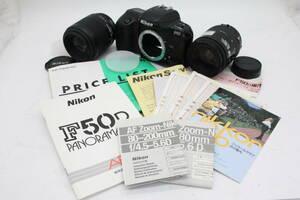 Y648 ニコン Nikon F50D Panorama AF Nikkor 80-200mm F4.5-5.6 D 28-85mm F3.5-4.5 説明書等付属品多数 ボディ・レンズ2個セット ジャンク