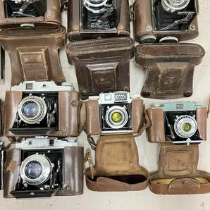【大量30個】 ゼノビア コニカ 大成光機 等 蛇腹カメラ レザーケース付き 等 大量 まとめ ジャンク D82の画像6