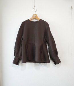 ★2023年　ebure/エブール　*クリアダブルクロス　ペプラムブラウス/size:36//定価￥45.100*　古着のgplus広島　2403r4