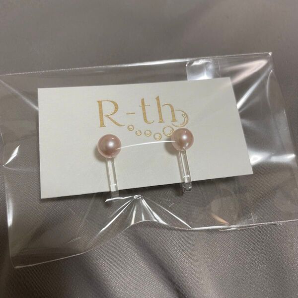 SALE\(^o^)/5.5mm 淡水パール イヤリング(ピンク) 真珠
