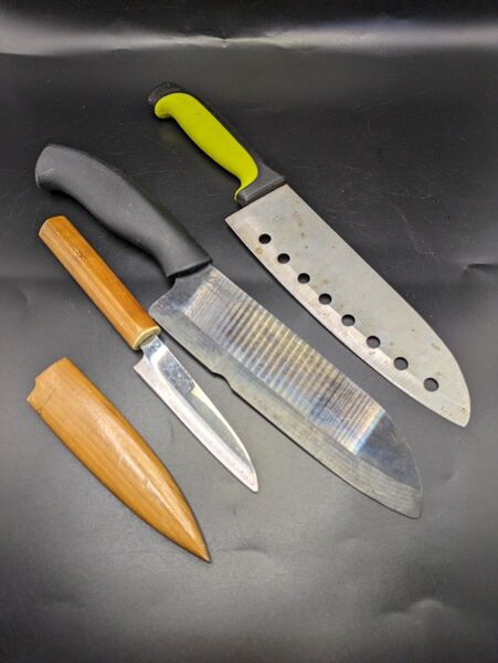 130 【ジャンク】 包丁 3本セット まとめ 三徳包丁 ナイフ 調理器具