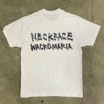 美品 WACKO MARIA NECKFACE CREW NECK T-SHIRT White M ワコマリア ネックフェイス ホワイト_画像1