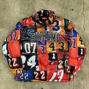 未使用品 Supreme Mesh Jersey Puffer Jacket Multi L シュプリーム メッシュ ジャージー パファー ジャケット マルチ