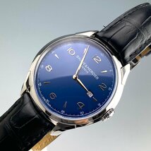 Baume & Mercier ボーム＆メルシェ クリフトン 65846 QZ 青文字盤 デイト_画像2