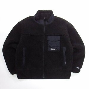 美品 23aw NEIGHBORHOOD BOA FLEECE JACKET BLACK S ネイバーフッド ボアフリース ジャケット ブラック