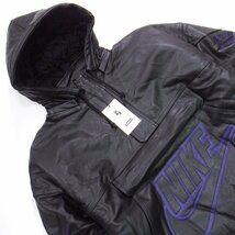 未使用品 Supreme Nike Leather Anorak Black S シュプリーム ナイキ レザージャケット アノラック_画像3