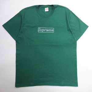 美品 Supreme x kaws Chalk Box Logo Tee Green M シュプリーム カウズ ボックスロゴ Tシャツ グリーン