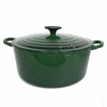 LE CREUSET ル・クルーゼ 鍋 鋳物 24 グリーン_画像2