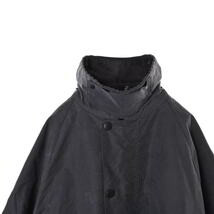 Barbour OVERSIZED WAX BURGHLEY バーレー ワックス ロング コート 42 グレー バーブァー KL4BUAKA29_画像4