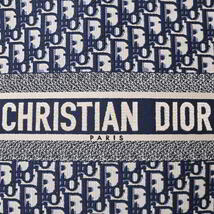 美品 Christian Dior オブリーク エンブロイダリー ブック トートバッグ Large ネイビー クリスチャンディオール KL4BUA2P23_画像7