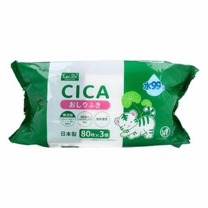 レック CICA ベビー用おしりふき 水99％ 無添加 ツボクサエキス配合 80枚 3個入り X6パック