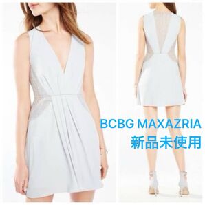 【新品未使用】BCBGMAXAZRIA カクテルドレス★ライトブルー★サイズ0★レース★水色★ワンピース★ドレス セクシー