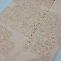 ★着物10★ 1円 絹 名古屋帯 中国三大刺繍 舞蝶 お太鼓柄 九寸帯 長さ340cm [同梱可] ☆☆_画像2