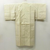 ★着物10★ 1円 絹 長襦袢 生紬 袷 身丈124cm 裄63cm [同梱可] ☆☆_画像2