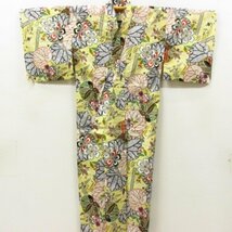 ★着物10★ 1円 木綿 浴衣 葵 未商品 身丈164cm 裄65cm [同梱可] ☆☆_画像7