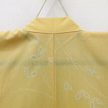 ★着物10★ 1円 化繊 小紋 絽 夏物 舞蝶 単衣 身丈163cm 裄64.5cm [同梱可] ☆_画像5