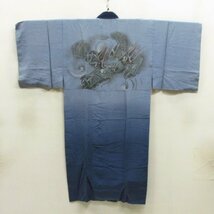 ★着物10★ 1円 絹 長襦袢 男性用 龍 袷 身丈131cm 裄65cm [同梱可] ☆☆_画像2