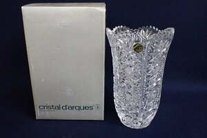 ★032529 cristal darques クリスタルダルク クリスタルガラス 花瓶 花入 ★