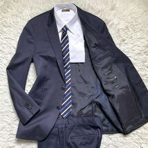 ヒューゴボス【頂点!!レアル愛用！XLサイズ】HUGO BOSS×CREATE YOUR LOOK スーツ セットアップ GUABELLO ネイビー 紺 50 super120 最高級_画像1