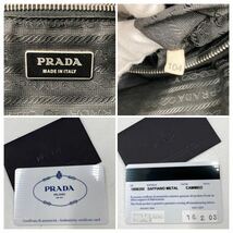 1円【美品 入手困難】プラダ PRADA ボストンバッグ トートバッグ ショルダー レザー 本革 ロゴ ブラック 黒 肩掛け ゴルフ ビジネス メンズ_画像10