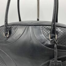 1円【美品 入手困難】プラダ PRADA ボストンバッグ トートバッグ ショルダー レザー 本革 ロゴ ブラック 黒 肩掛け ゴルフ ビジネス メンズ_画像6