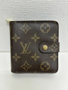1円～LV ルイヴィトン Louis Vuitton モノグラム コンパクトジップ 折り畳み財布 二つ折りウォレット
