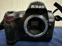 Nikon ニコン D70 デジタルカメラ ブラック AF-S NIKKOR DX 18-70mm F3.5-4.5G ED レンズ付き 現状品 中古_画像2
