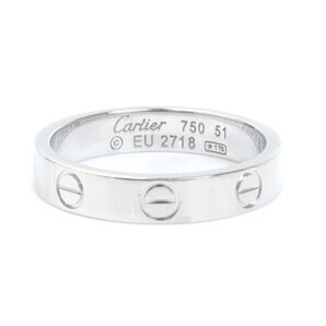 CARTIER カルティエ K18WG ホワイトゴールド ミニラブ リング・指輪 B4085151 4.0g レディース 中古 美品の画像3