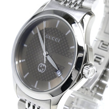 GUCCI グッチ Gタイムレス 腕時計 電池式 YA1264107/126.4 38ｍｍ　ブラウン メンズ 中古_画像2