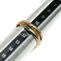 CARTIER カルティエ K18YG イエローゴールド K18WG ホワイトゴールド K18PG トリニティ XS リング・指輪 11号 51 3.6g 中古 美品_画像5