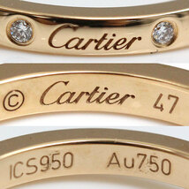 CARTIER カルティエ K18PG ピンクゴールド バレリーナ カーブ ウェディング 3P ダイヤ リング・指輪 CRB4098647 ダイヤモンド 47中古 美品_画像5
