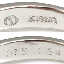K18WG ホワイトゴールド フラワーモチーフ リング・指輪 ダイヤモンド0.15ct/0.34ct 11.5号 4.1g レディース 中古 美品_画像5