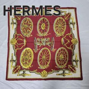 HERMES エルメス スカーフ カレ90 車輪の大砲