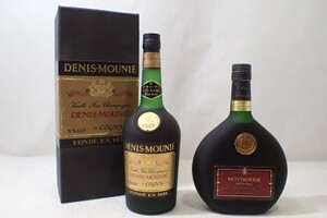 m2199 / 未開栓 古酒 DENIS-MOUNIE ドゥニムニエ VSOP MONTROUGE モンルージュ アルマニャック コニャック ブランデー 2本 セット 現状品