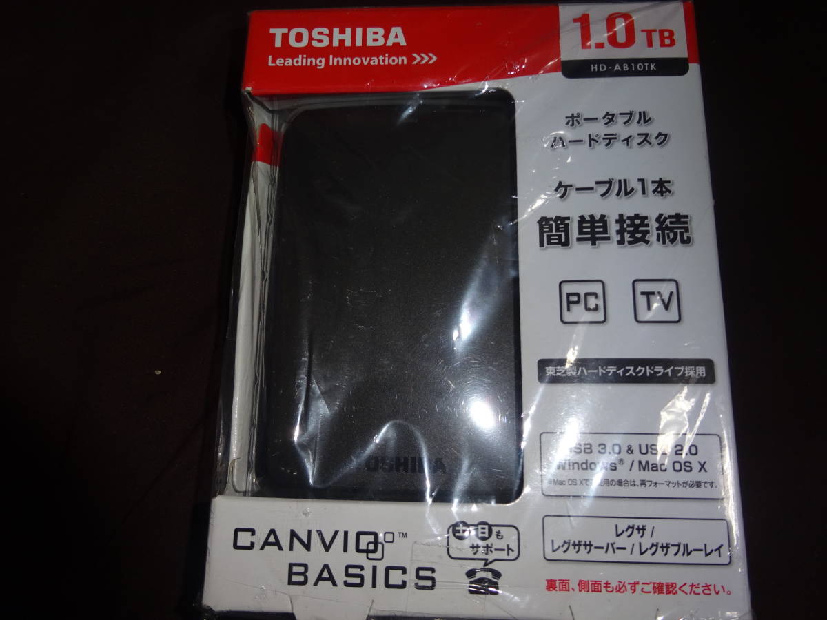 東芝 USB3.0接続 ポータブルハードディスク 2.0TB（ブラック）CANVIO