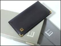 ＜本物 dunhill ダンヒル 長財布 札入れ レザー 箱付き＞7.9.2　☆定形外290円☆_画像1