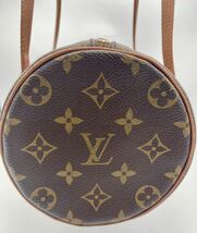 LOUIS VUITTON ルイヴィトン 旧パピヨン26 ハンドバッグ M51366 モノグラム 旧型 ミニボストン ブラウン レディース筒型 シリアル N00945_画像3