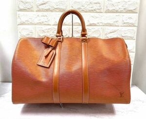 LOUIS VUITTON ルイヴィトン エピ キーポル50 ボストンバッグ ケニアブラウン 赤茶系 M42963 fah 3A789