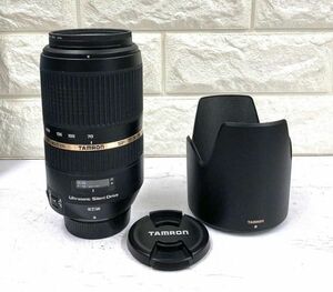 TAMRON タムロン 望遠レンズ SP 70-300mm F/4-5.6 Uitrasonic Silent Drive VC レンズフード付き 動作未確認 fah 3A819