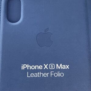 匿名送料込iPhoneXs MAX用カバー 手帳型ケース 新品 アップル社純正レザーフォリオ Leather Folio MVFT2FE/A Cornflower Apple社純正/VS6の画像2