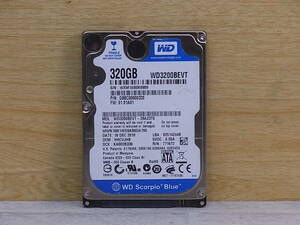 △G/102●ウェスタンデジタル☆Western Digital☆2.5インチHDD(ハードディスク)☆320GB SATA 5400rpm☆WD3200BEVT☆中古品